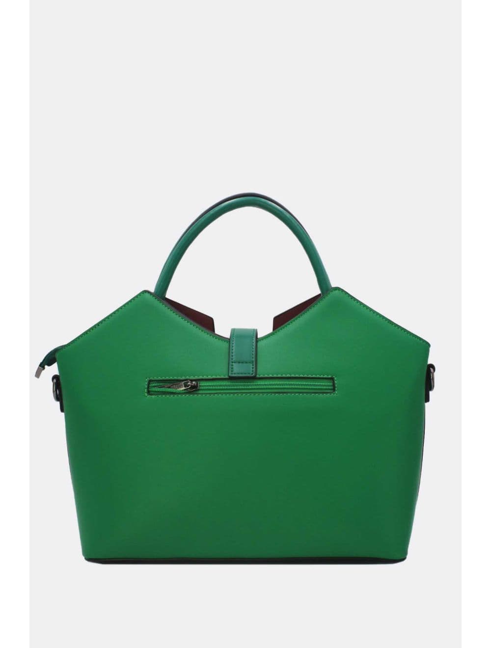 Sac à Main Trapèze à Langette-25B-6366-Vert — vue 3