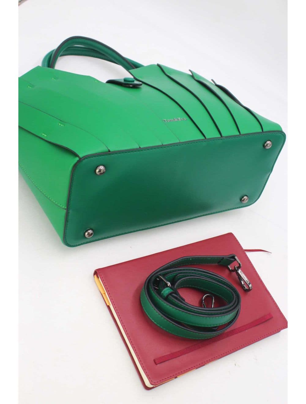 Sac à Main Trapèze à Langette-25B-6366-Vert — vue 4