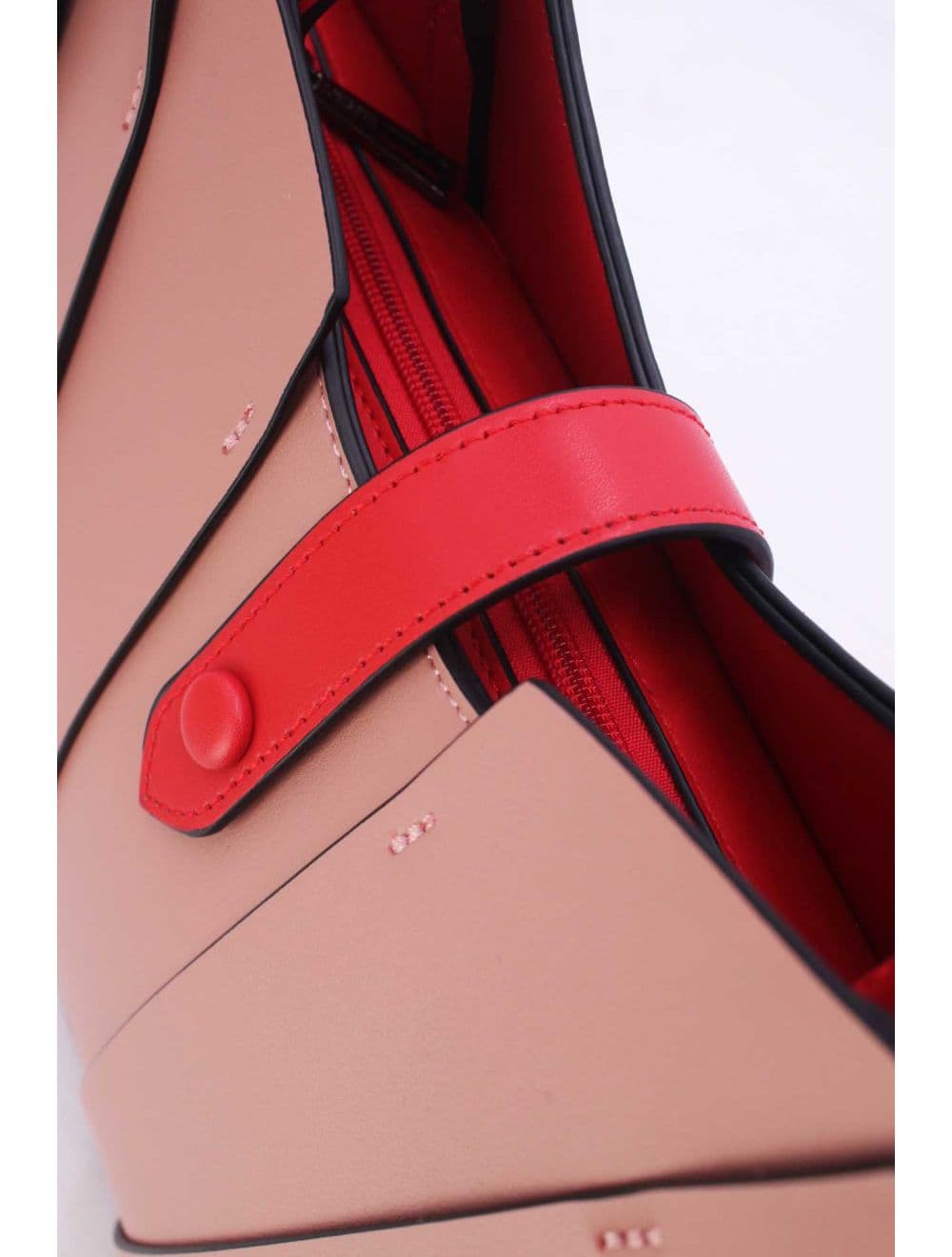 Sac à Main Trapèze à Langette-25B-6366-Pink/Red — vue 5