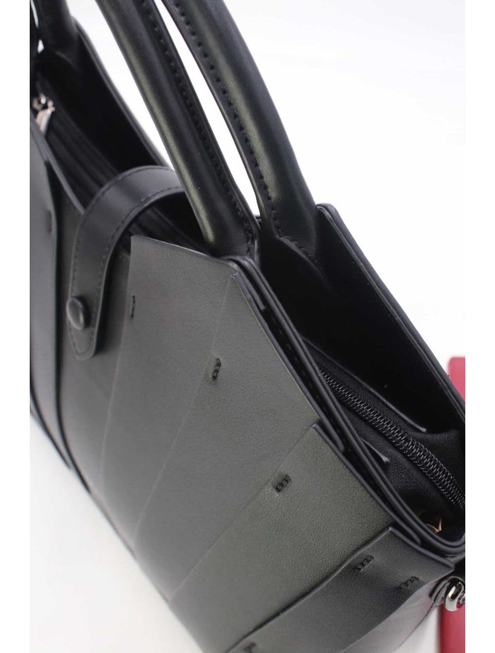 Sac à Main Trapèze à Langette-25B-6366-Noir — vue 5