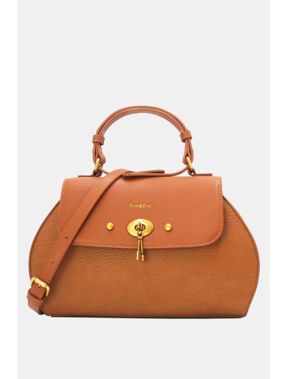 Sac à Main Avec Bronze Clé Élégante-25B-6369-Marron