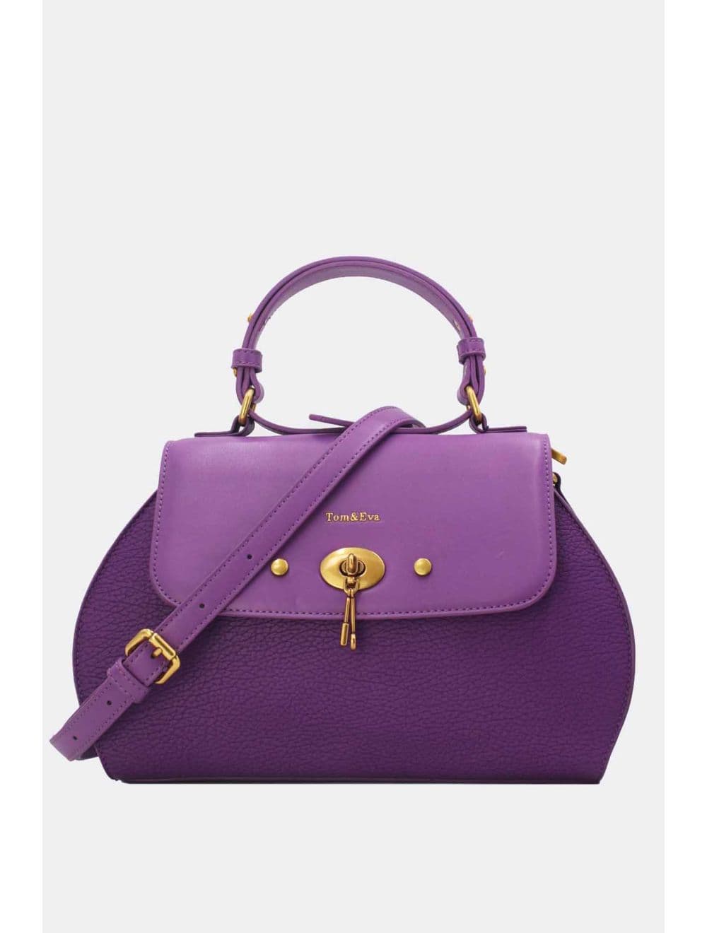 Sac à Main Avec Bronze Clé Élégante-25B-6369-Violet