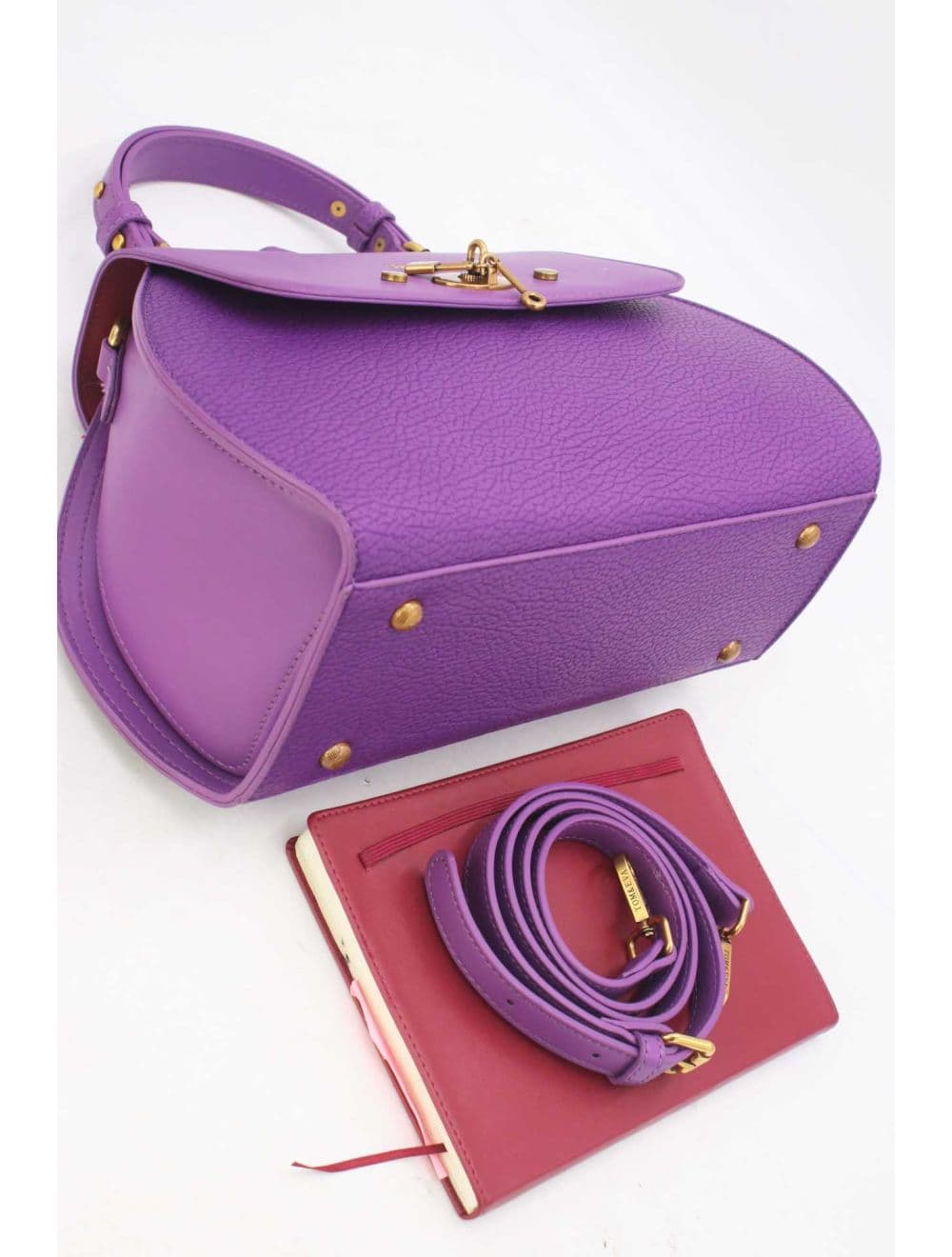 Sac à Main Avec Bronze Clé Élégante-25B-6369-Violet — vue 4