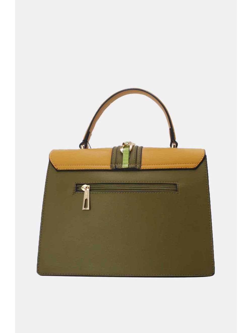 Sac à Main Porté Travers Chic RÉASSORT-8012-Yellow/Army — vue 3