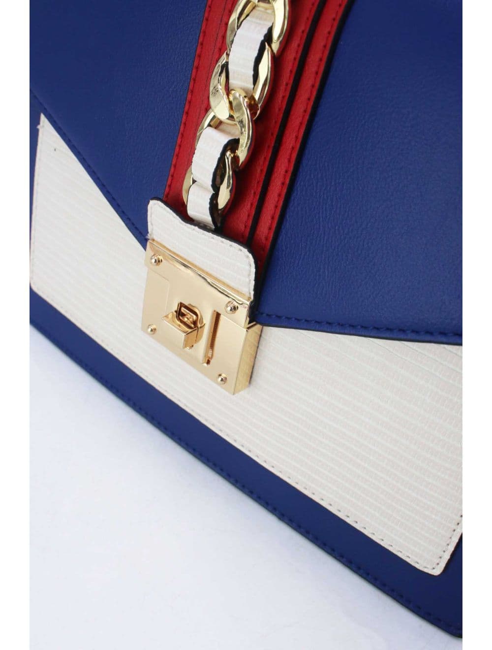 Sac à Main Porté Travers Chic RÉASSORT-8012-Blue/Red — vue 5