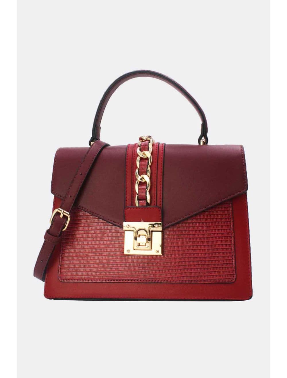 Sac à Main Porté Travers Chic RÉASSORT-8012-Wine/Red — vue 3