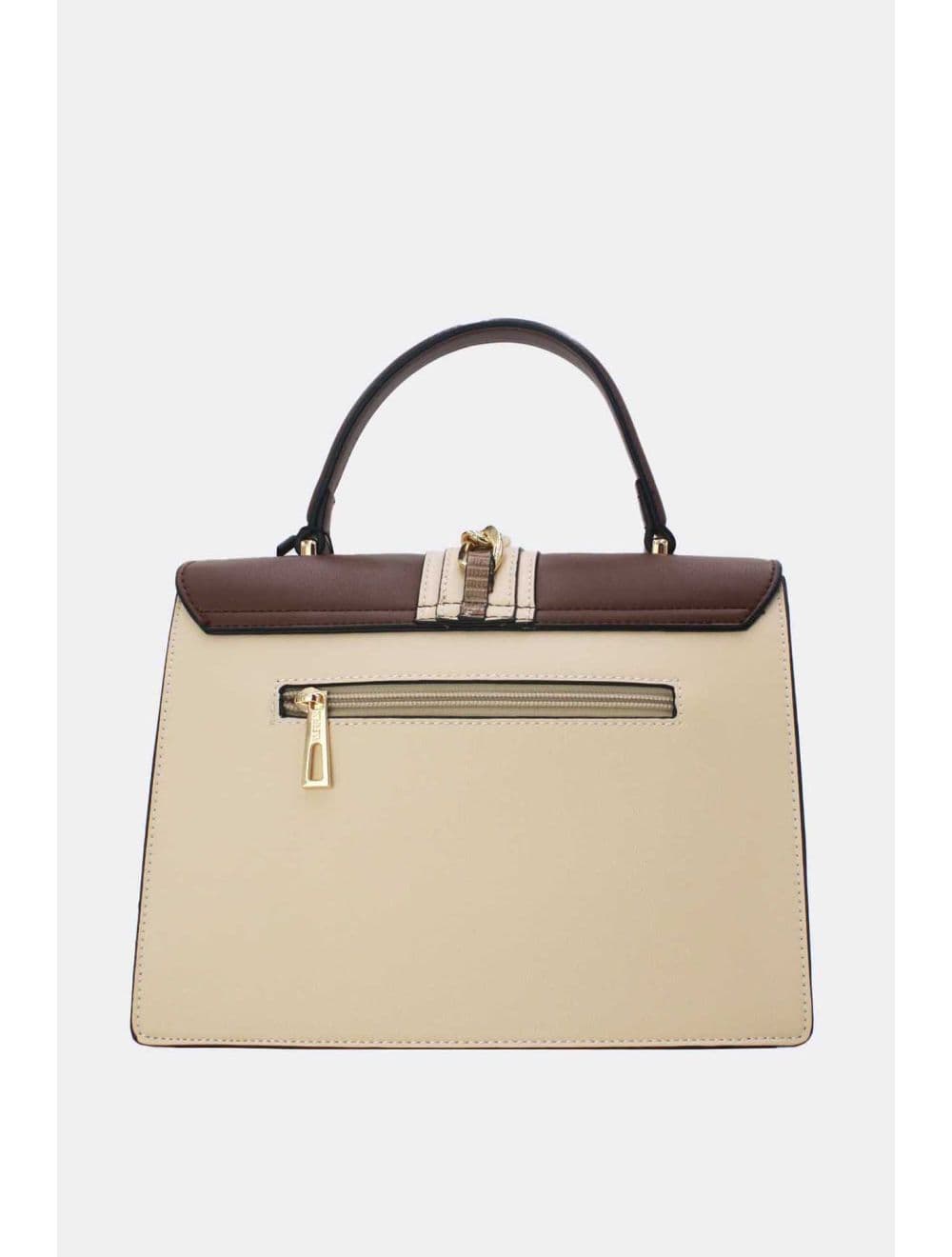 Sac à Main Porté Travers Chic RÉASSORT-8012-Coffee/Beige — vue 3