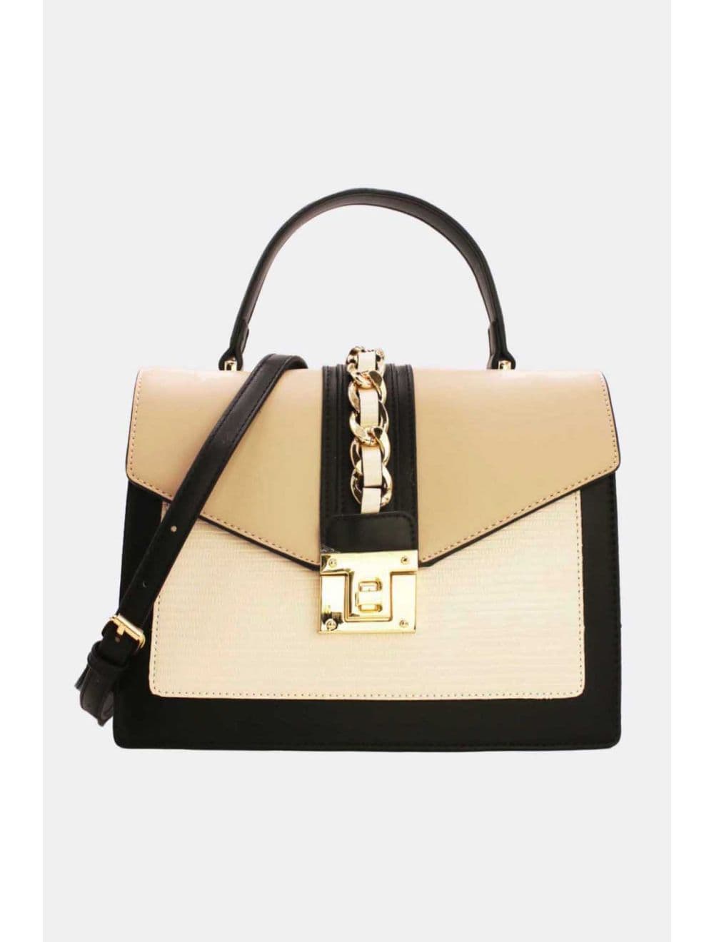 Sac à Main Porté Travers Chic RÉASSORT-8012-Apricot/Black