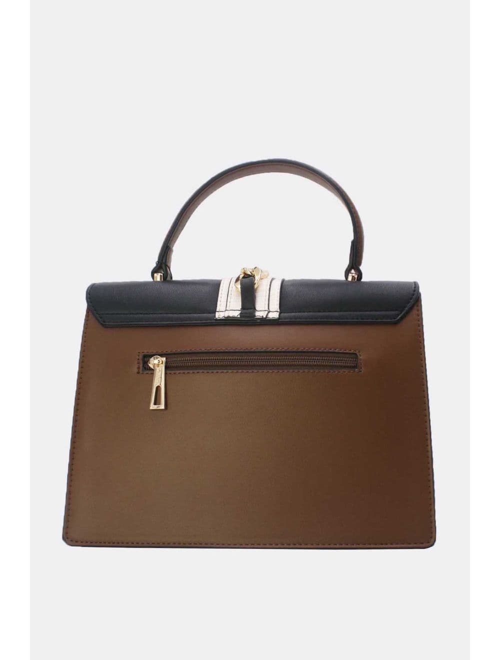 Sac à Main Porté Travers Chic RÉASSORT-8012-Black/Coffee — vue 3