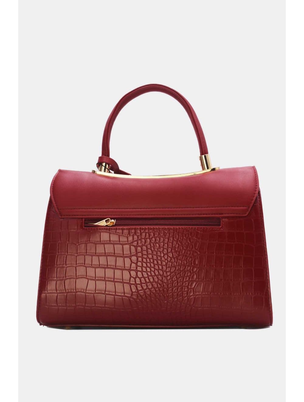 Sac à Main Style Vintage à Effet Croco 23B-5764-Rouge — vue 4
