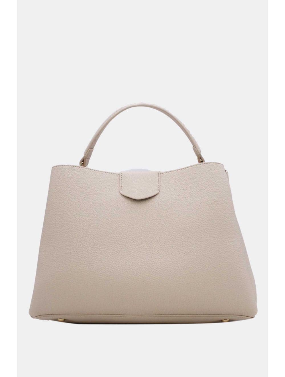 Sac à Main Effet Cuir Grainé Avec Fermoir Tourniquet 6436 REASSORT-Beige — vue 3