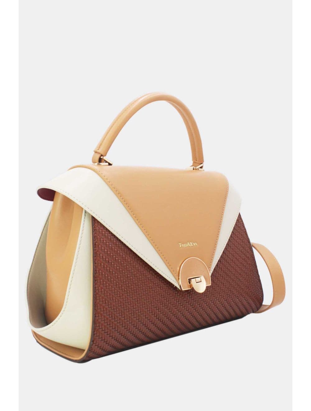 Sac à Main En Forme de Costume RÉASSORT 24B-5919-Coffee/Apricot — vue 2