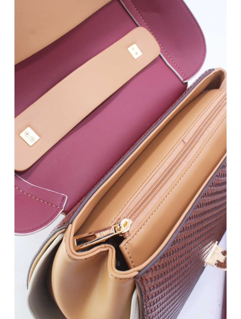 Sac à Main En Forme de Costume RÉASSORT 24B-5919-Coffee/Apricot — vue 5