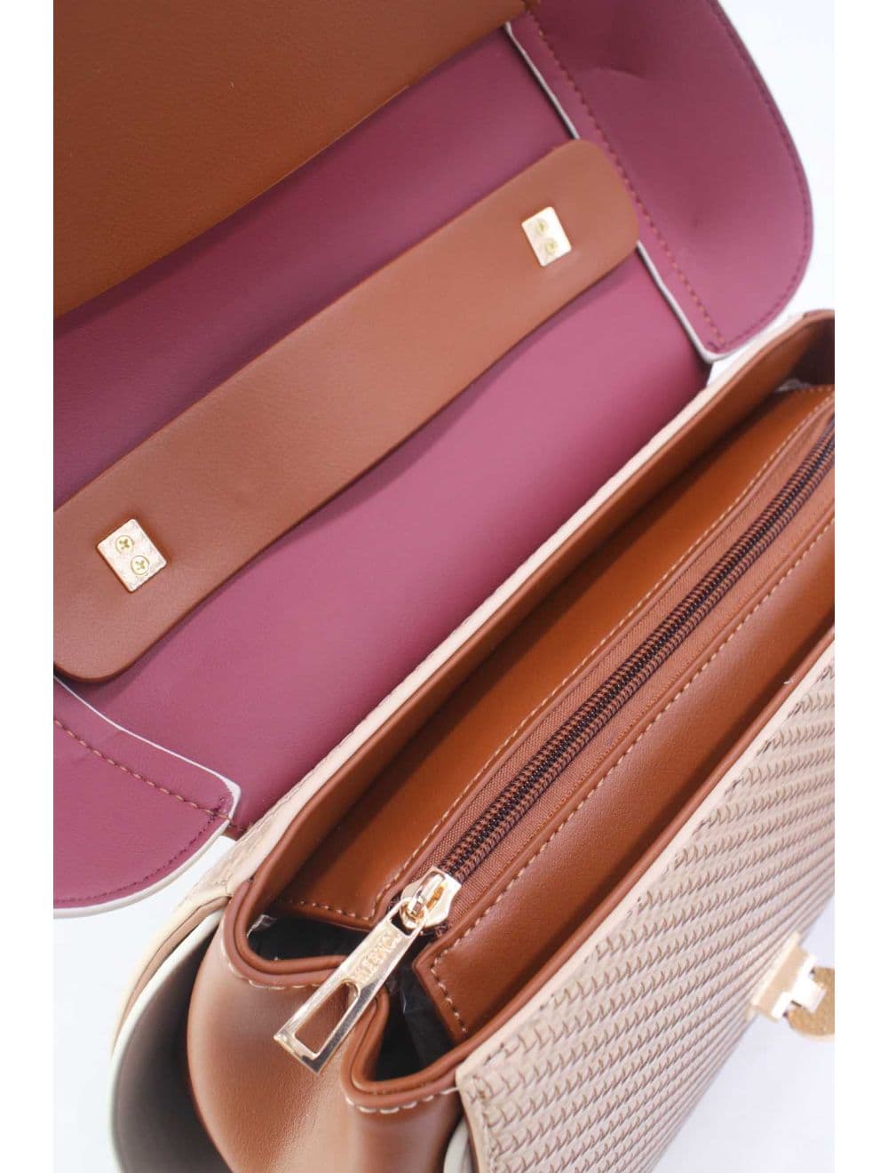 Sac à Main En Forme de Costume RÉASSORT 24B-5919-Apricot/Brown — vue 5