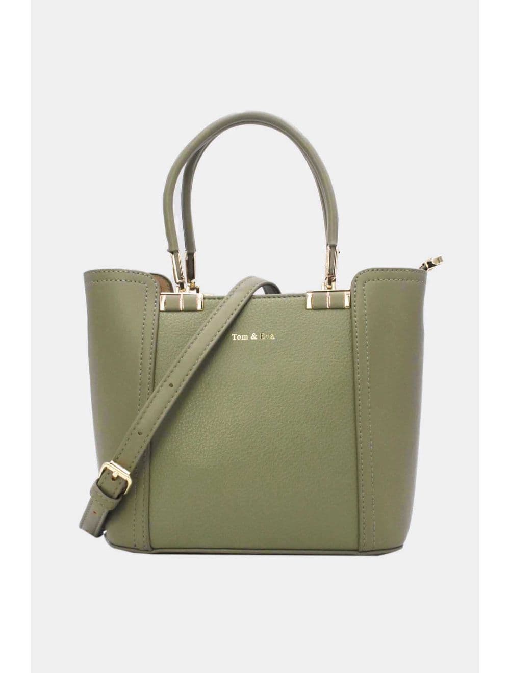 Medium Sac à Main Effet Cuir 25B-6198-Vert