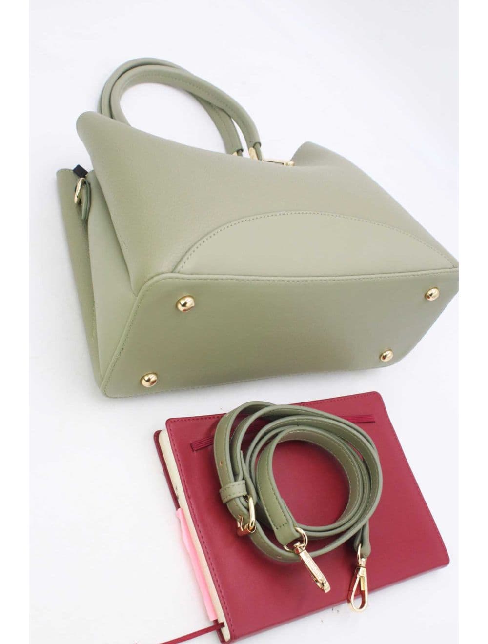 Medium Sac Business Femme Chic 25B-6157-Vert — vue 4