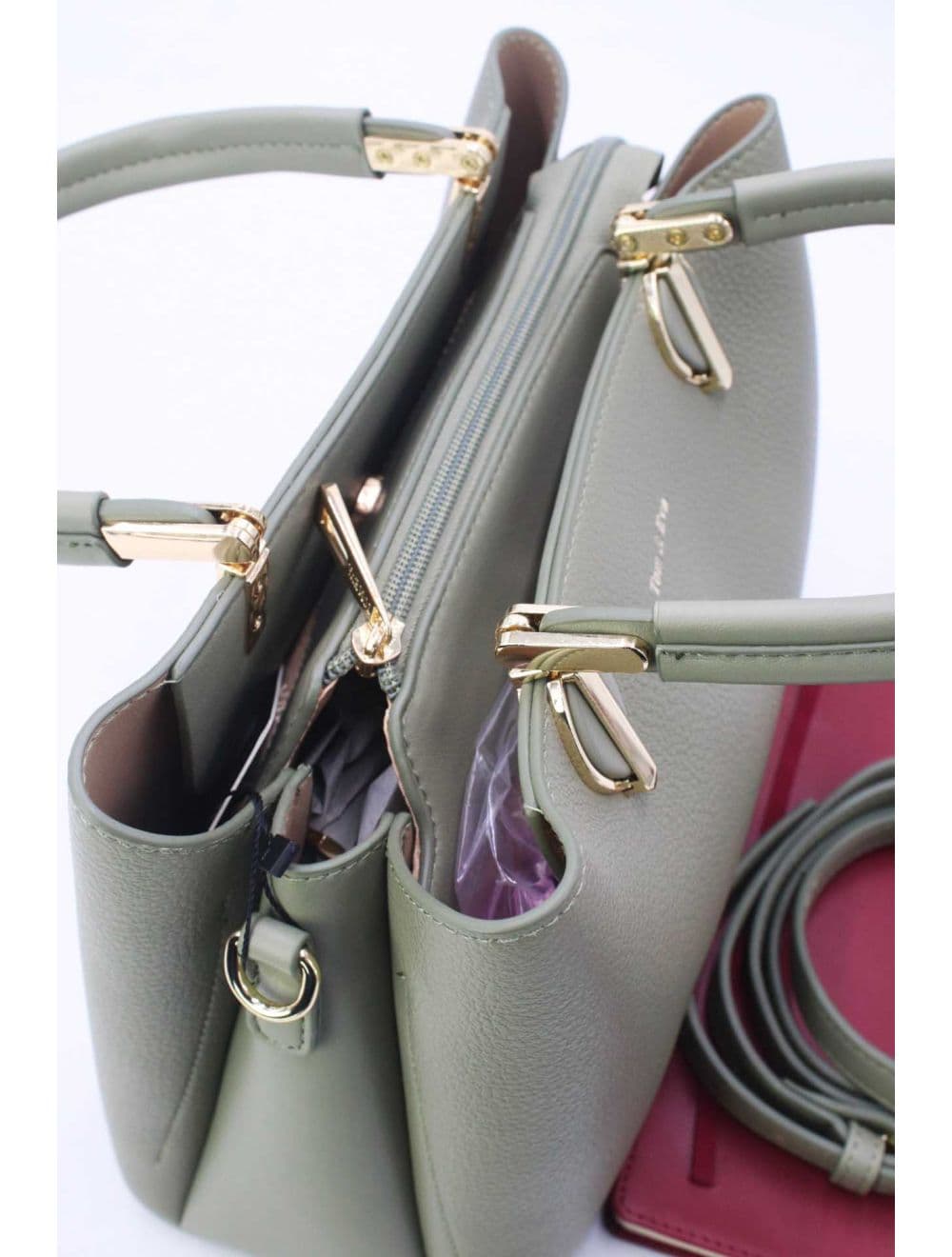Medium Sac Business Femme Chic 25B-6157-Vert — vue 5