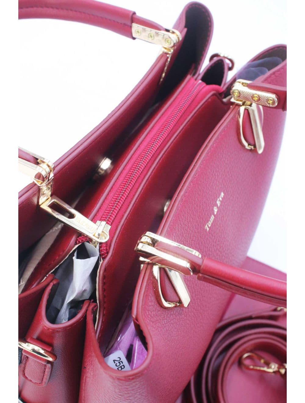 Medium Sac Business Femme Chic 25B-6157-Bordeaux — vue 5