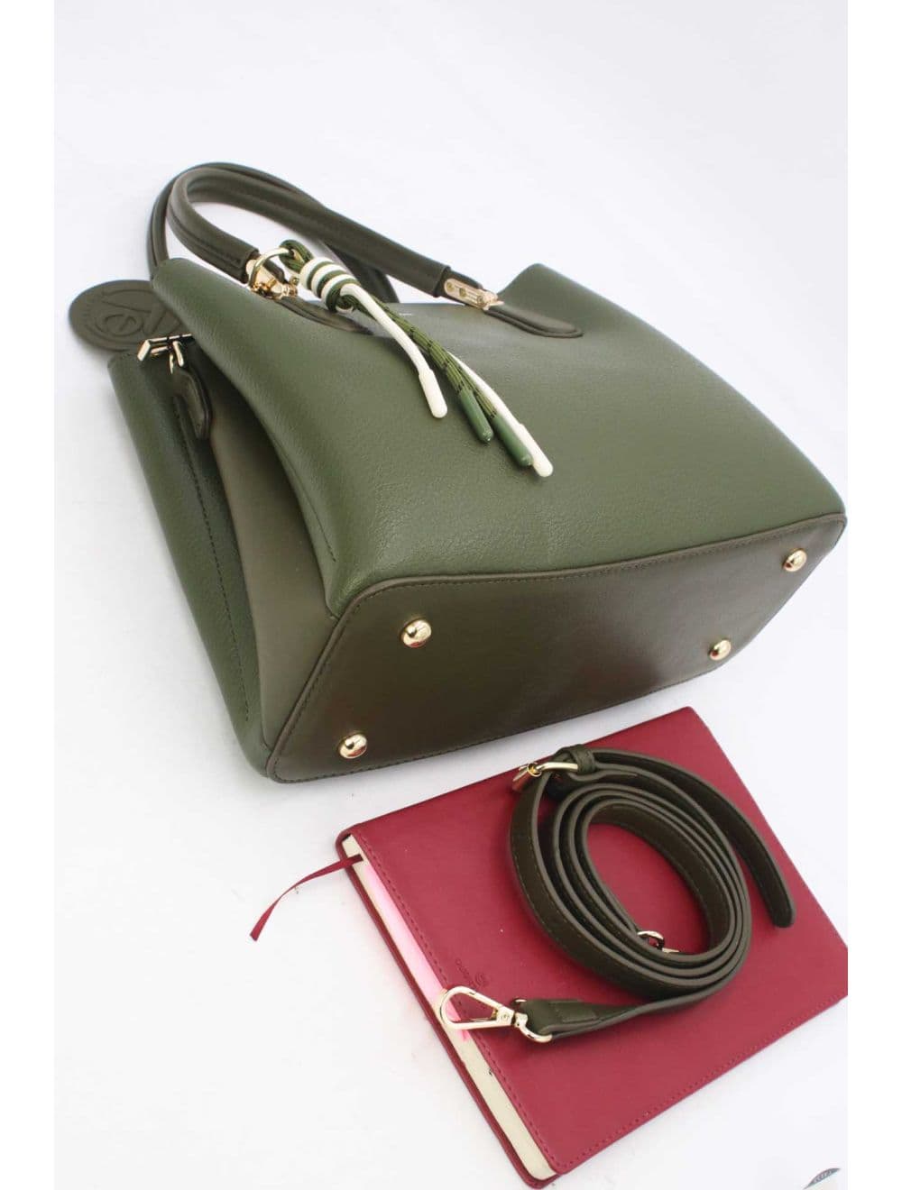 Sac Business Femme Chic Avec Pendentifs 25B-6272-Vert — vue 4