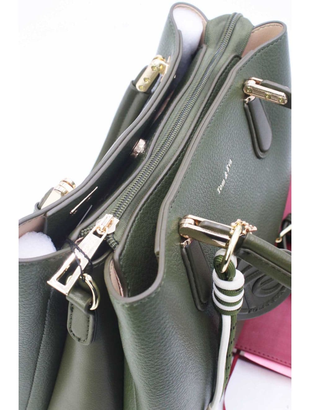 Sac Business Femme Chic Avec Pendentifs 25B-6272-Vert — vue 5
