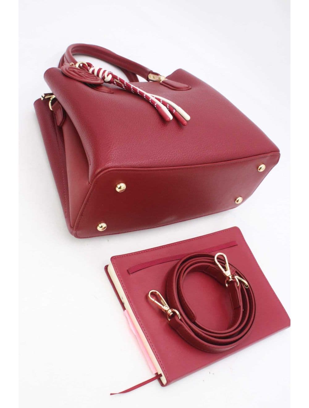 Sac Business Femme Chic Avec Pendentifs 25B-6272-Bordeaux — vue 4
