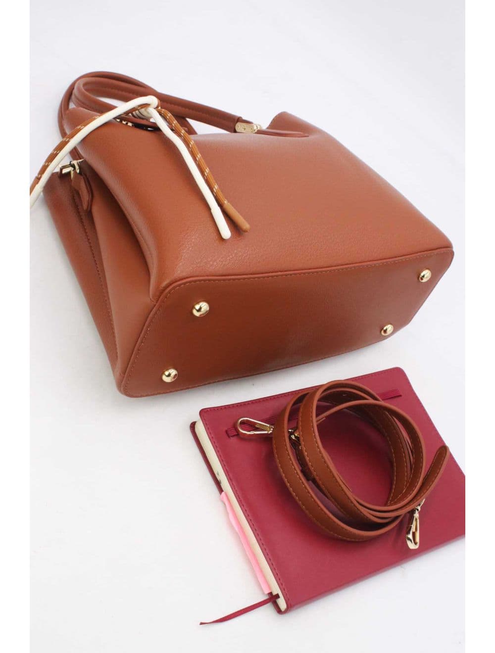 Sac Business Femme Chic Avec Pendentifs 25B-6272-Marron — vue 4