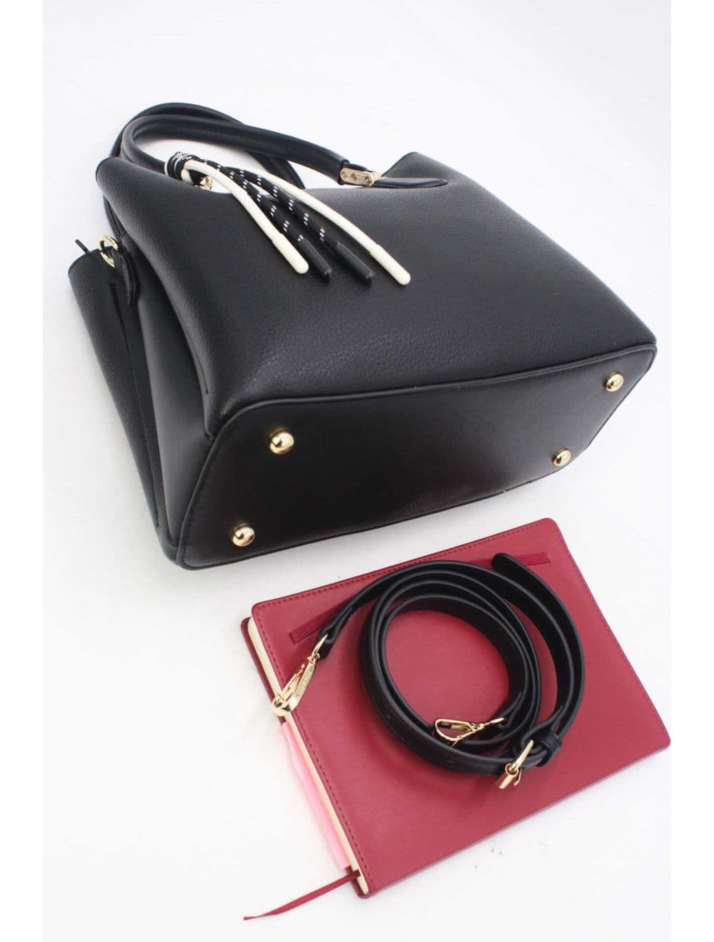 Sac Business Femme Chic Avec Pendentifs 25B-6272-Noir — vue 4