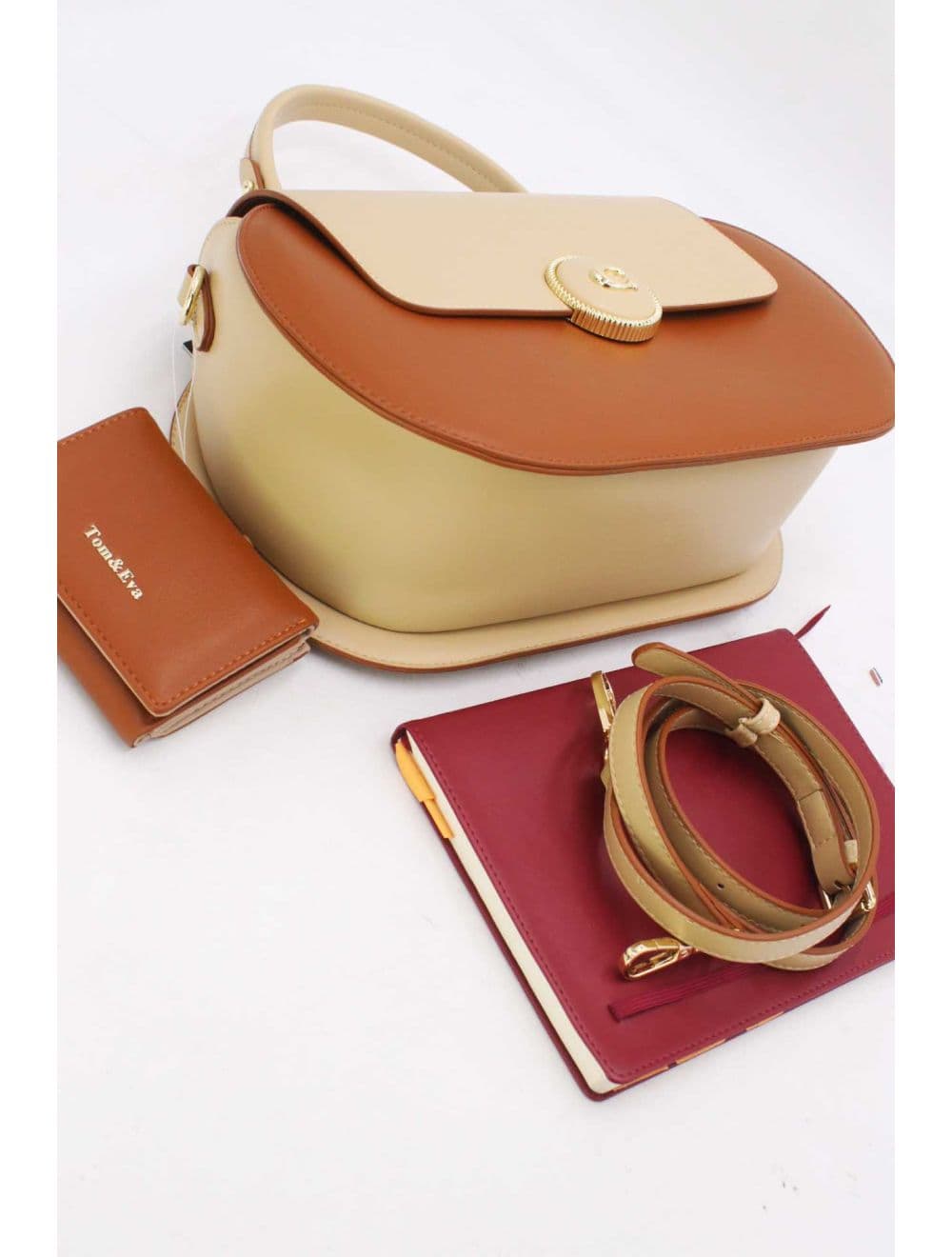 Sac à Main Avec Portefeuille 2 in 1-25B-6313-Beige — vue 4