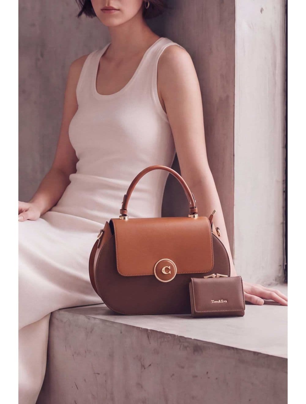 Sac à Main Avec Portefeuille 2 in 1-25B-6313-Marron — vue 6