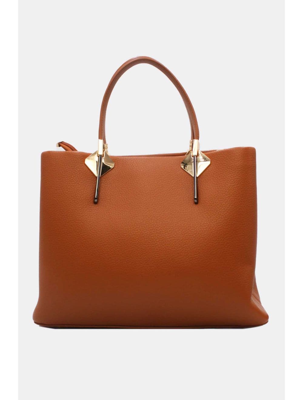 Sac à Main Effet Grainé RÉASSORT 25B-6187-Marron — vue 3