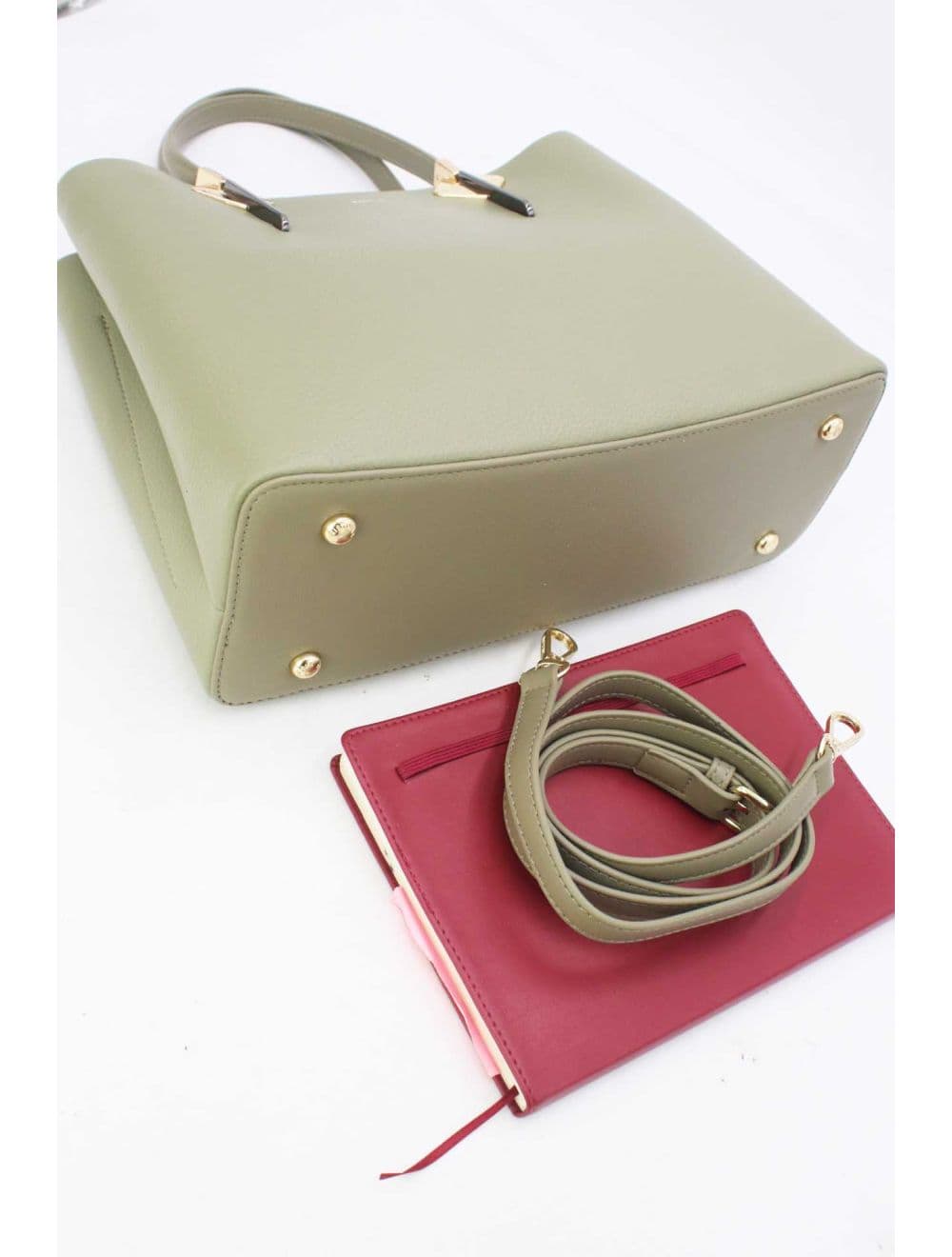Sac à Main Effet Grainé RÉASSORT 25B-6187-Vert — vue 4