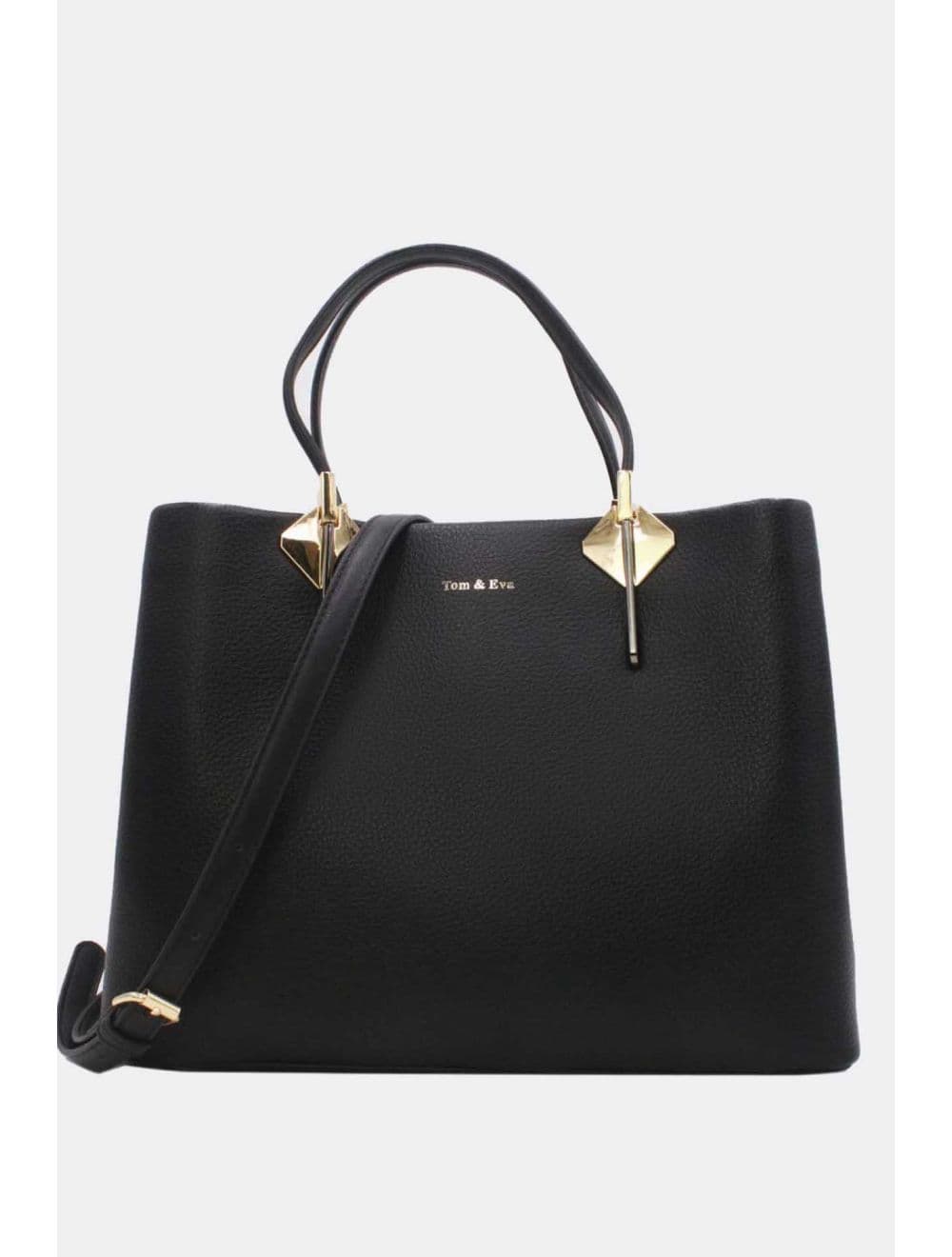 Sac à Main Effet Grainé RÉASSORT 25B-6187-Noir