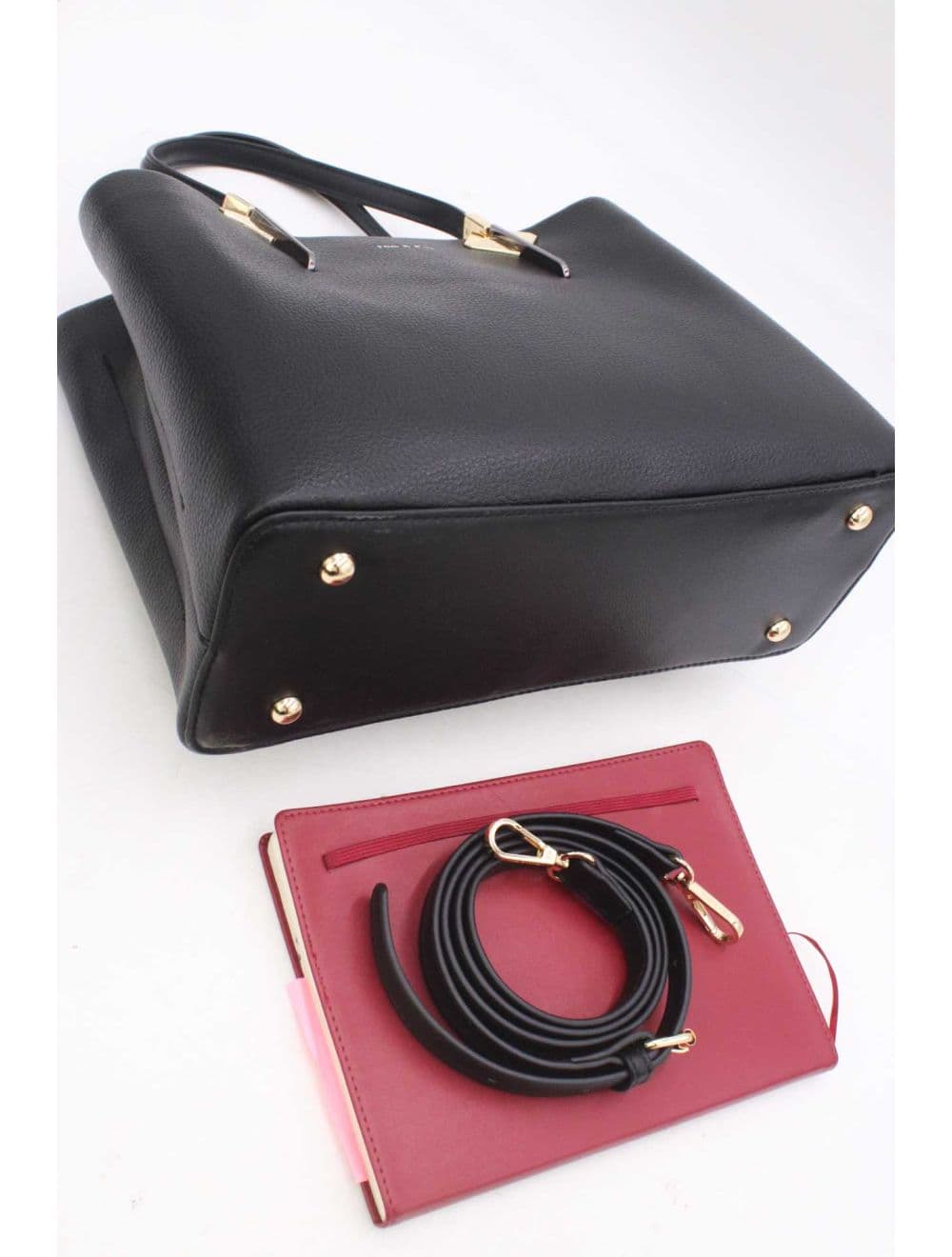 Sac à Main Effet Grainé RÉASSORT 25B-6187-Noir — vue 4