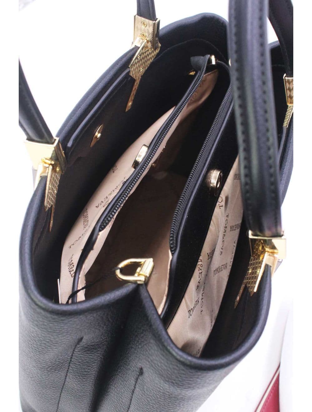 Sac à Main Effet Grainé RÉASSORT 25B-6187-Noir — vue 5