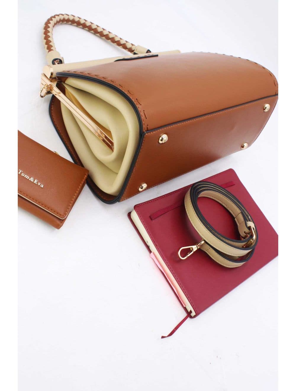 Sac à Main Avec Portefeuille 2 in 1-25B-6314-Beige — vue 4