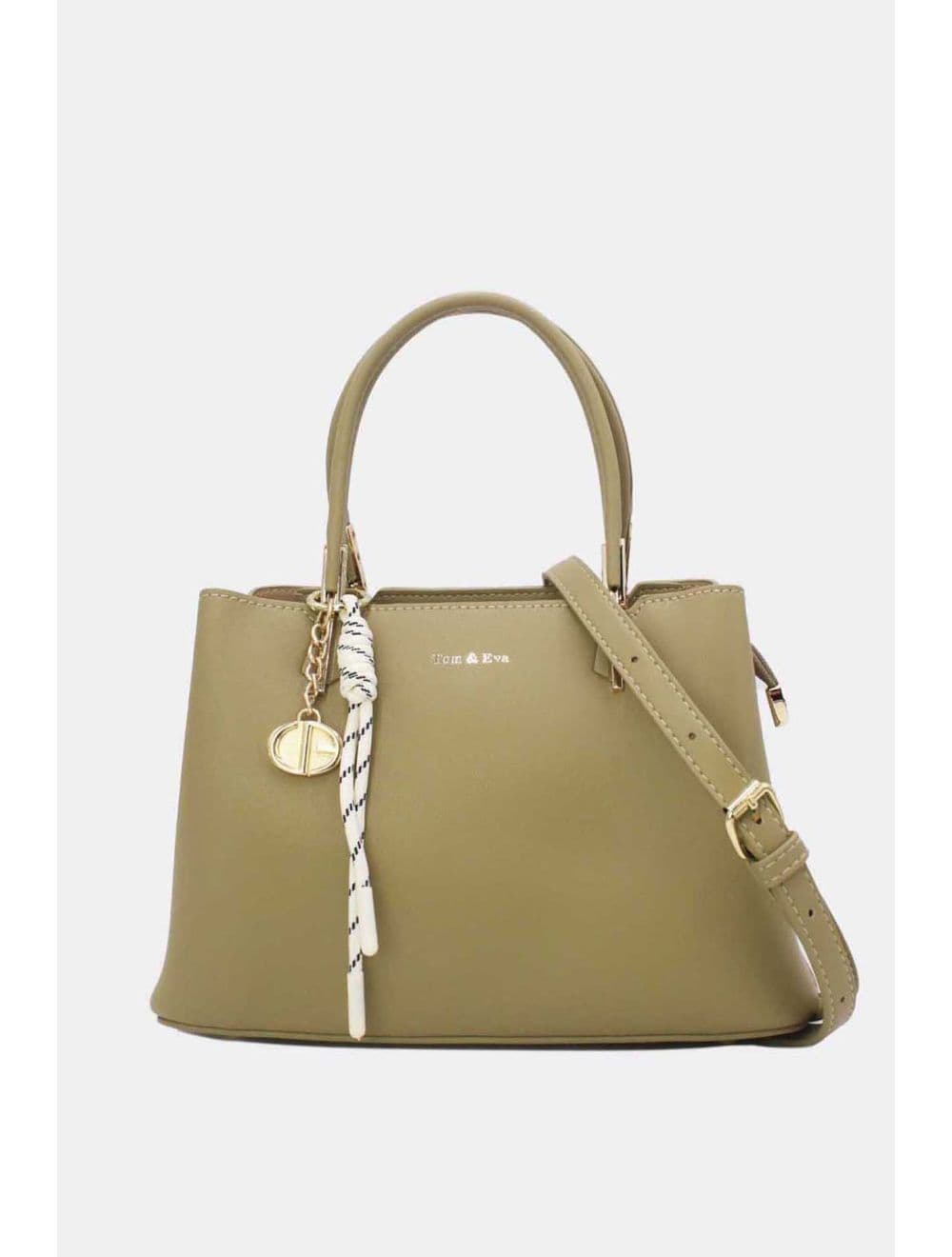 Medium Sac à Main Effet Cuir Minimaliste 25B-6276-Vert