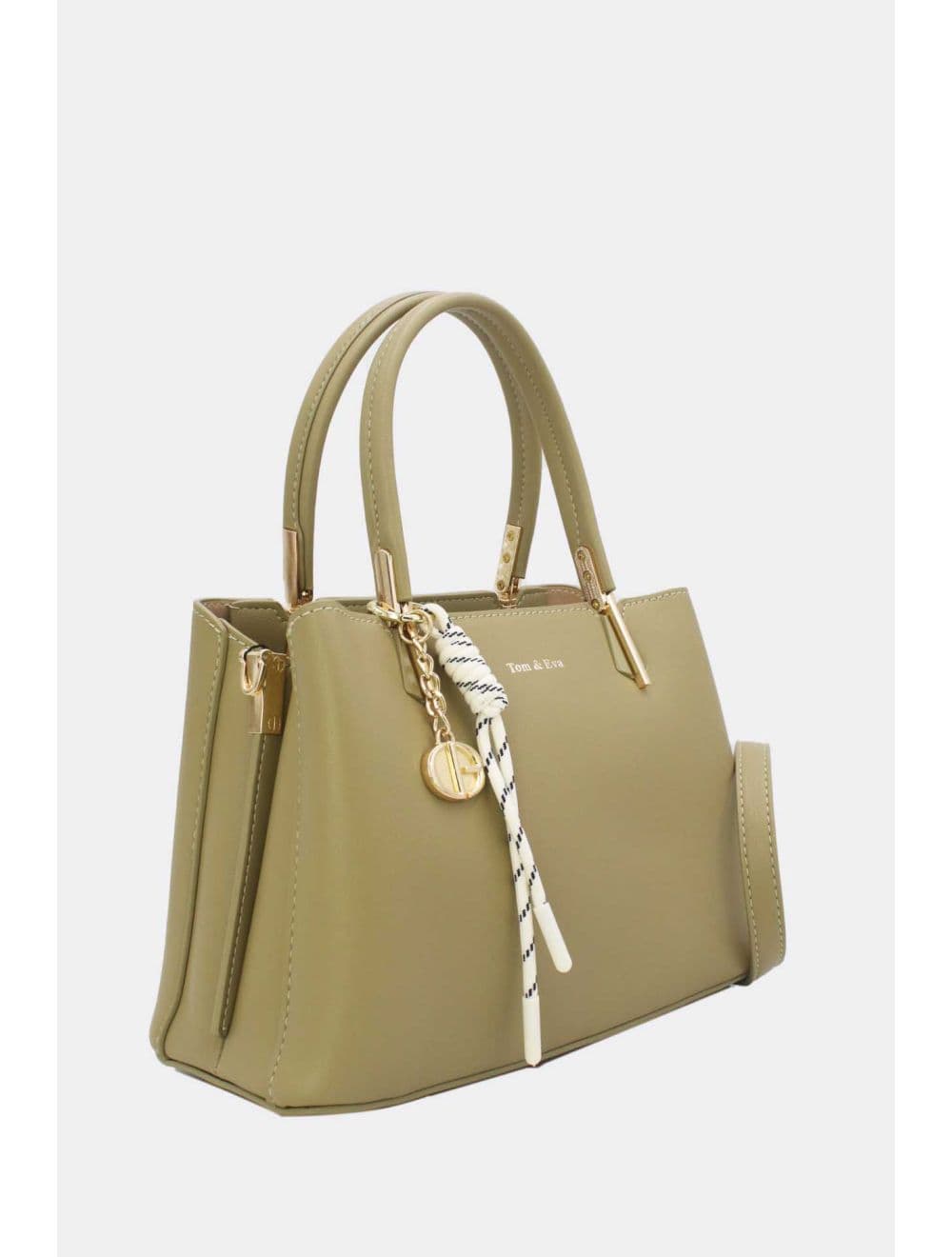 Medium Sac à Main Effet Cuir Minimaliste 25B-6276-Vert — vue 2