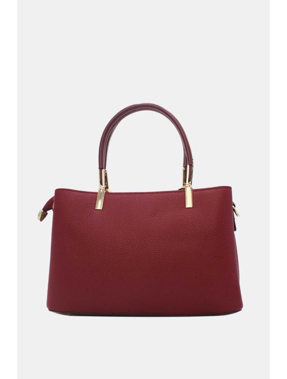 Medium Sac à Main Effet Cuir Avec Pendentif 25B-6274-Bordeaux — vue 3