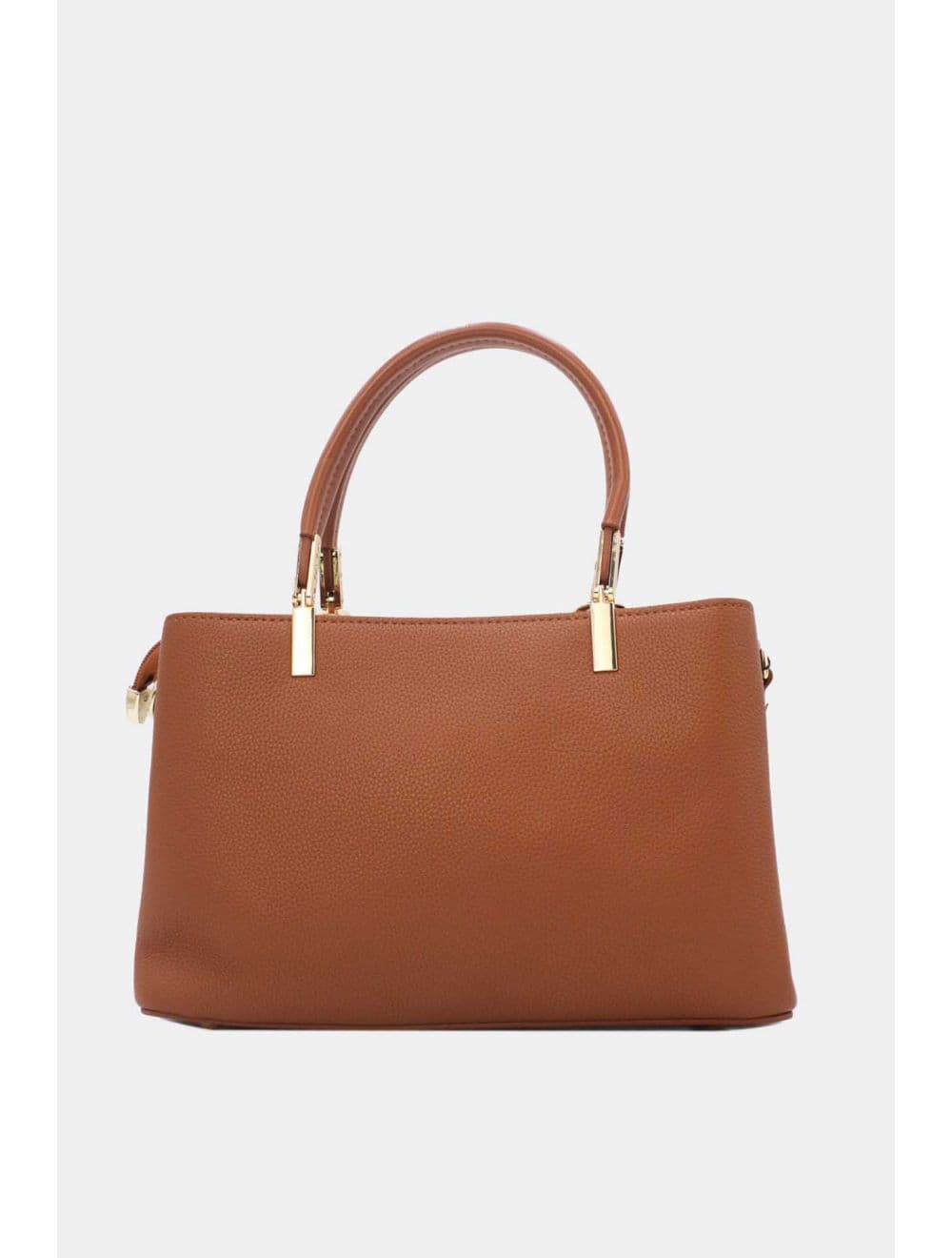 Medium Sac à Main Effet Cuir Avec Pendentif 25B-6274-Marron — vue 3