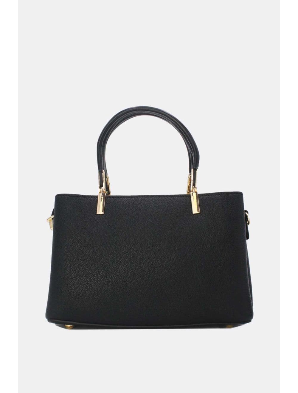 Medium Sac à Main Effet Cuir Avec Pendentif 25B-6274-Noir — vue 3