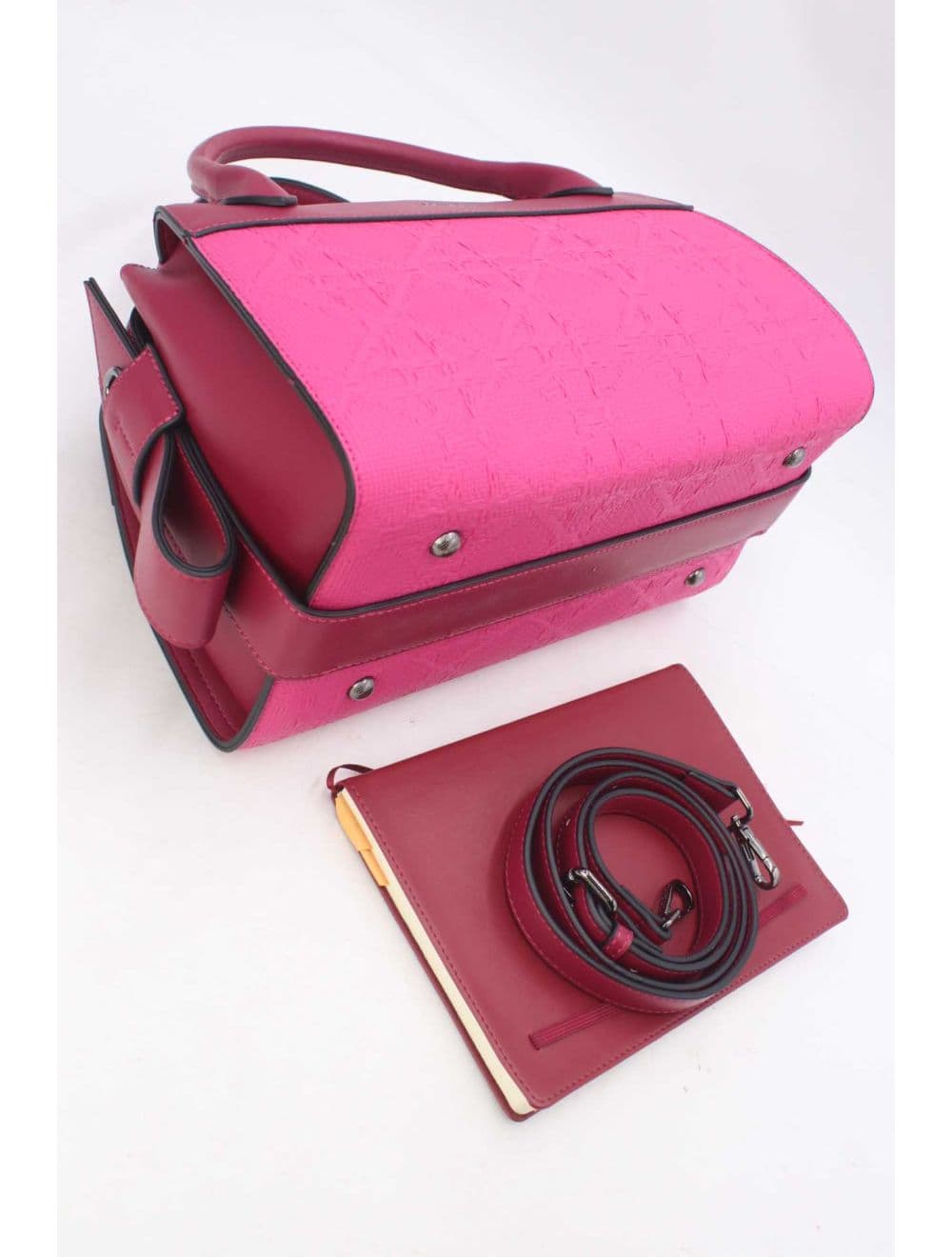 Sac Médecin Effet En Paille 25B-6297-Rose — vue 3