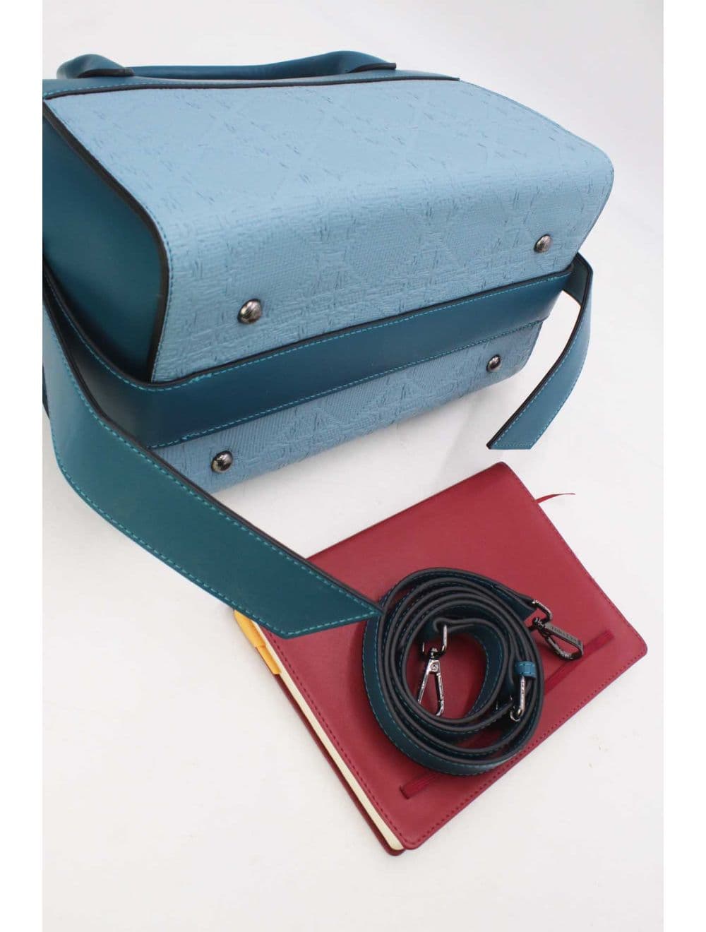 Sac Médecin Effet En Paille 25B-6297-Bleu — vue 4