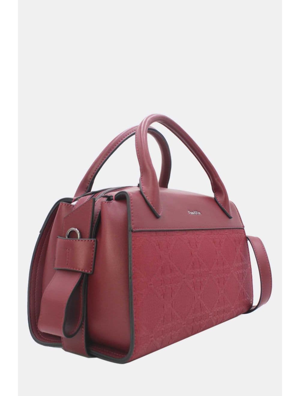 Sac Médecin Effet En Paille 25B-6297-Burgundy — vue 5