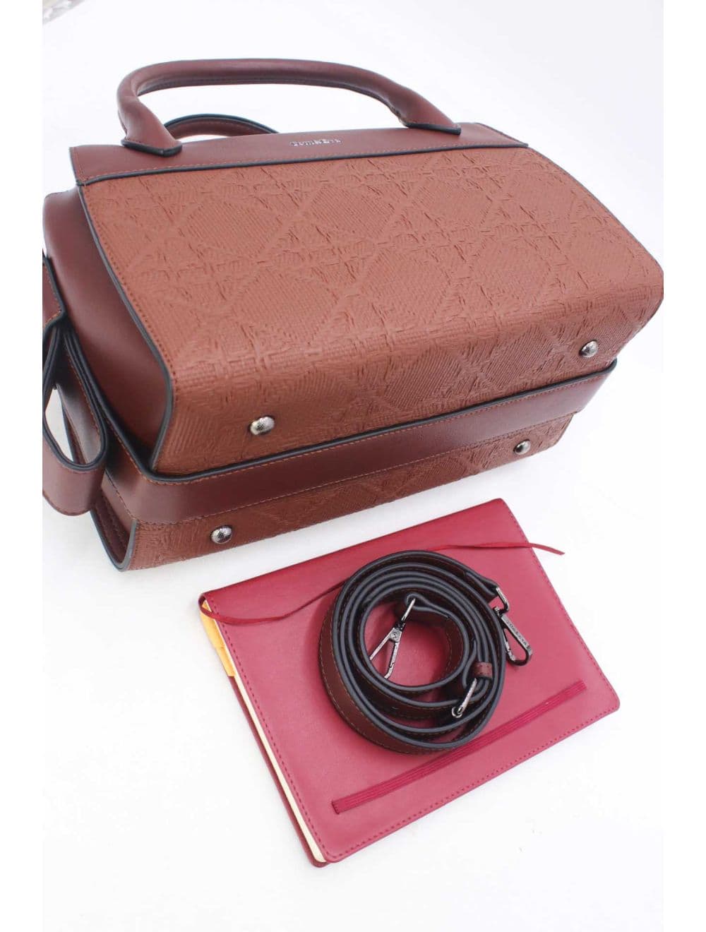 Sac Médecin Effet En Paille 25B-6297-Café — vue 4
