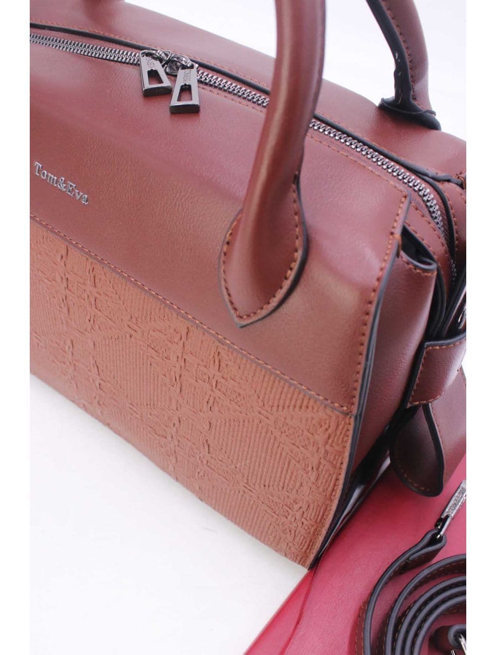 Sac Médecin Effet En Paille 25B-6297-Café — vue 5