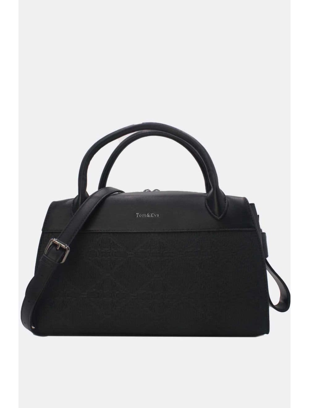 Sac Médecin Effet En Paille 25B-6297-Noir