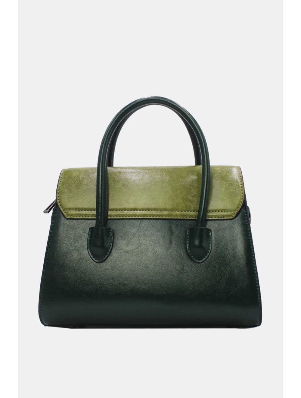 Medium Sac à Main Effet Cuir Vernis 25B-6294-Green — vue 3