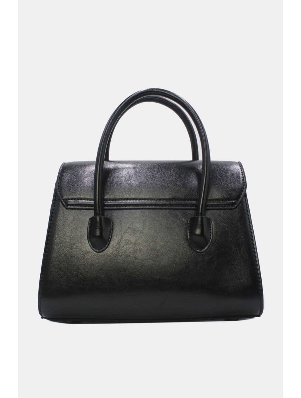 Medium Sac à Main Effet Cuir Vernis 25B-6294-Noir — vue 3