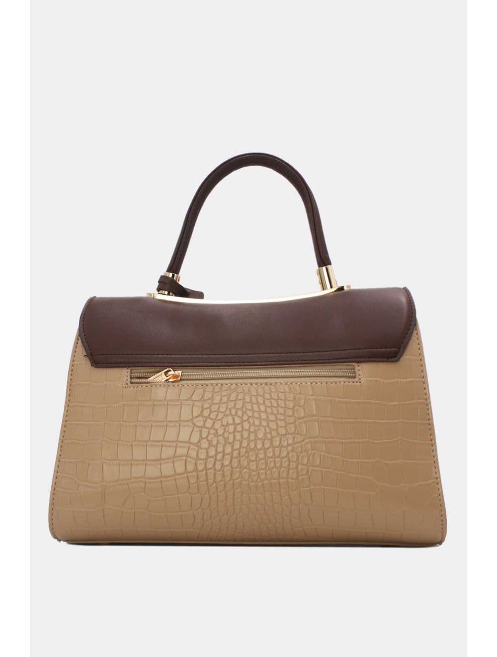 Sac à Main Style Vintage à Effet Croco 23B-5764-Apricot/Coffee — vue 3