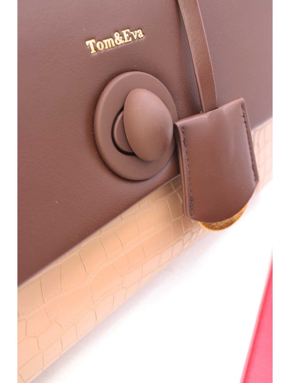 Sac à Main Style Vintage à Effet Croco 23B-5764-Apricot/Coffee — vue 5